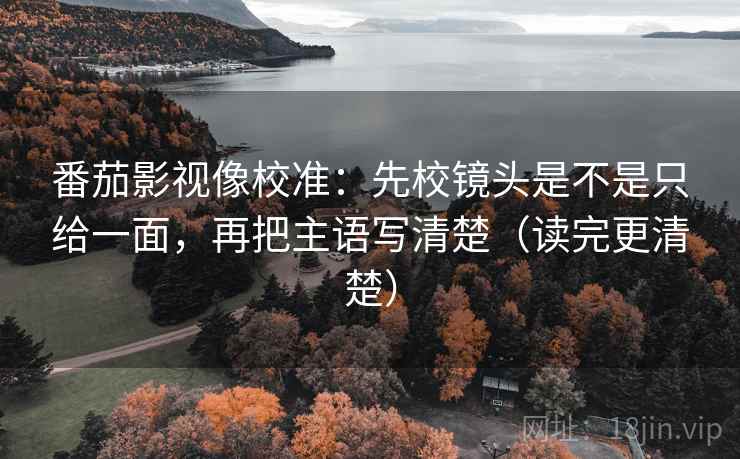 番茄影视像校准：先校镜头是不是只给一面，再把主语写清楚（读完更清楚）