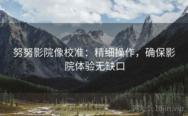 努努影院像校准：精细操作，确保影院体验无缺口