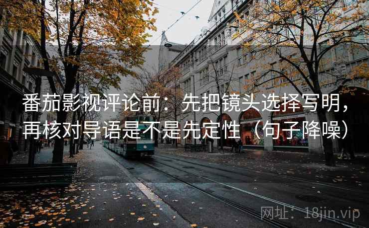 番茄影视评论前：先把镜头选择写明，再核对导语是不是先定性（句子降噪）